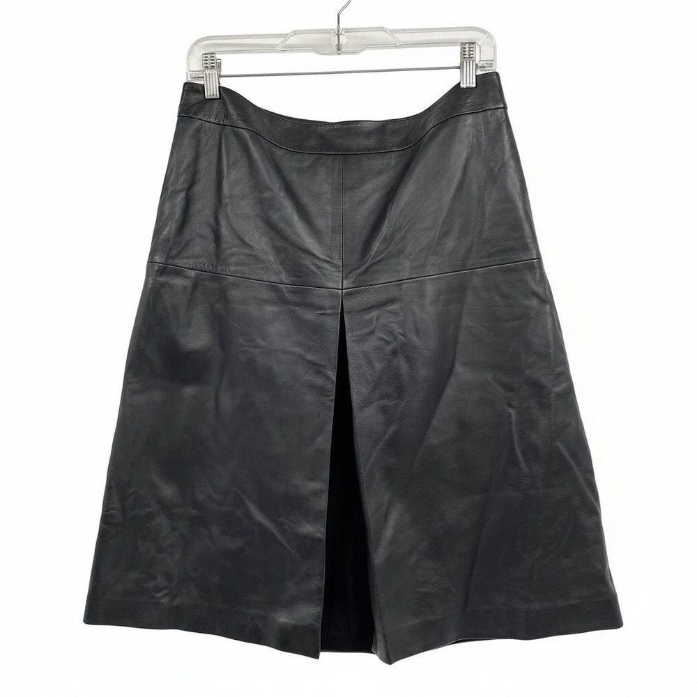 Halogen Black Leather Midi Skirt | Women’s Regular 10